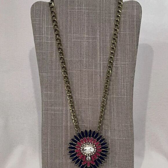 Premier Design Reversible Pendant Chain Statement Necklace Gold Tone 31"-34" - Picture 7 of 7